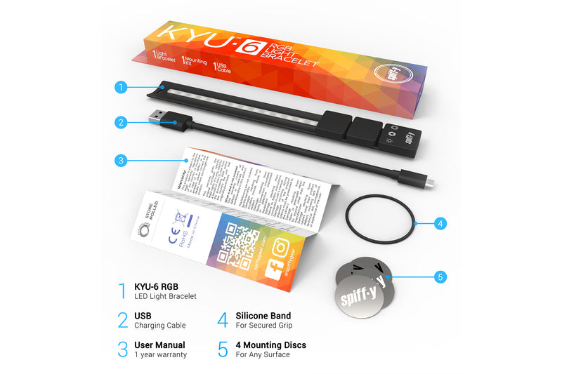 Spiffy Gear KYU-6™ Duo – Bi-Color and RGB set